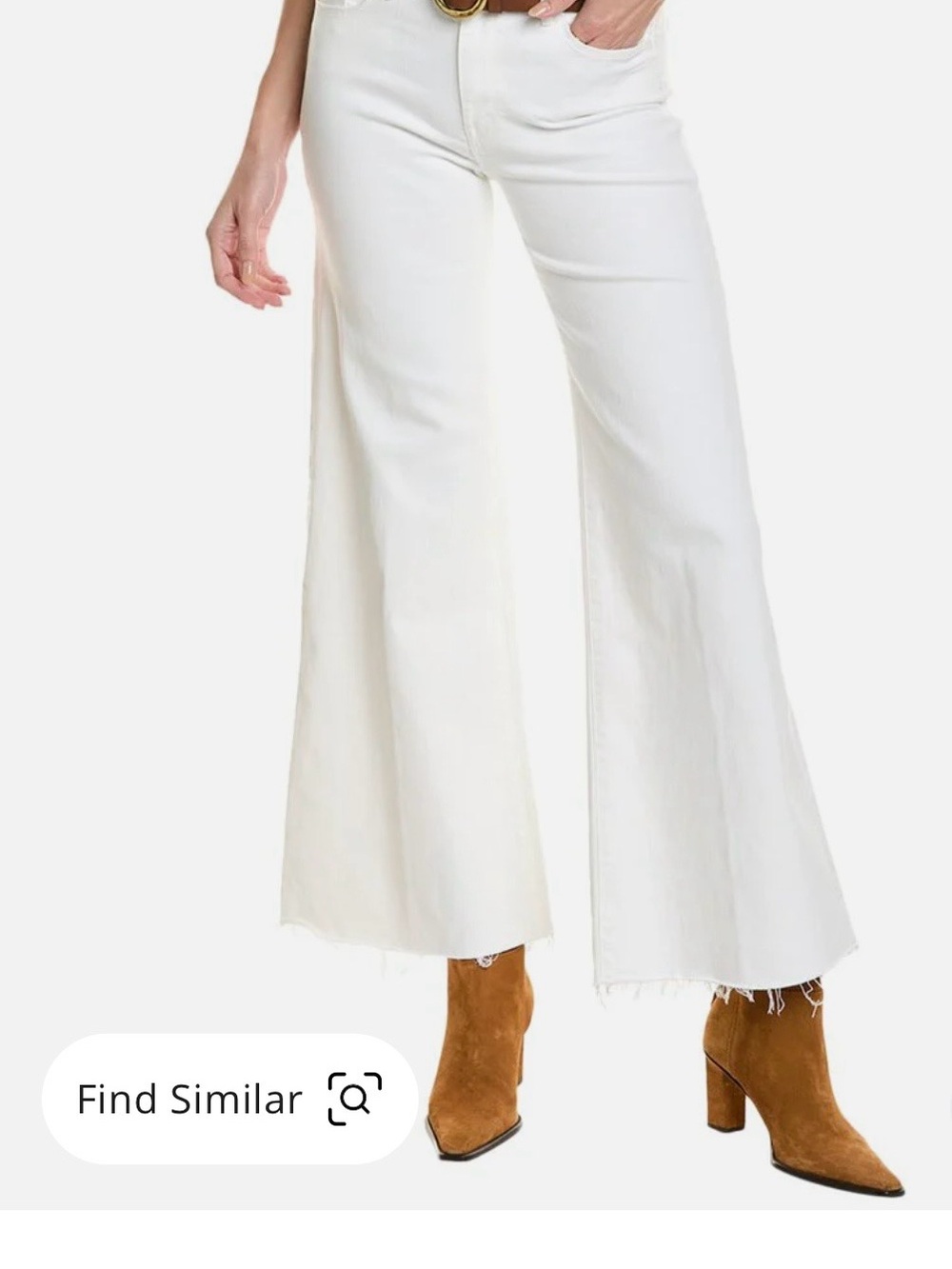 MOTHER Jeans - White Wide Leg Jeans